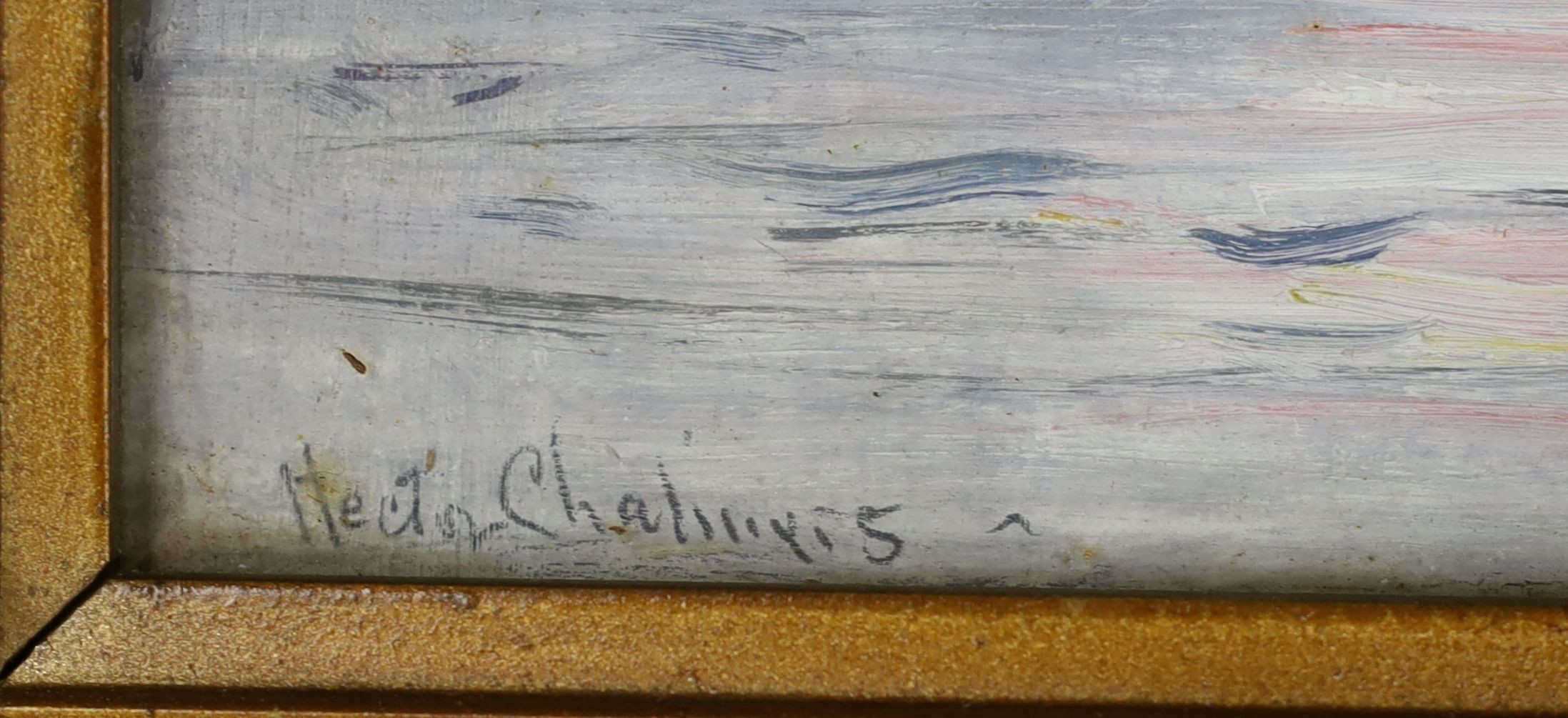 Hector Chalmers (1849-1943), oil on board, Scottish coastal landscape, signed, 16 x 28cm